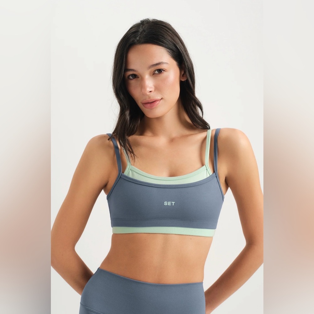 Set Active Cloud Training Crop Cami NWT - image 1